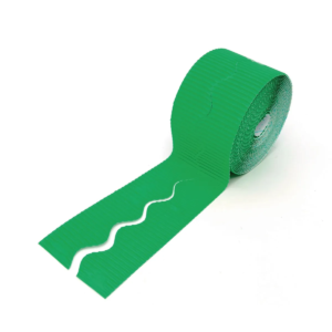 Bordette Scalloped Corrugated Border Roll 57mm x 15m Apple Green