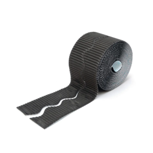 Bordette Scalloped Corrugated Border Roll 57mm x 15m Black