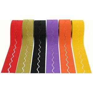 Bordette Scalloped Corrugated Border 57mm x 15mm Warm Colours Assortment