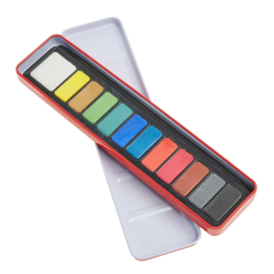 12 Block Watercolour Tin