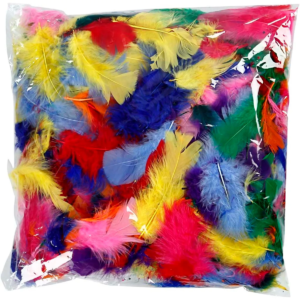 Coloured Feather Assortment 50g Bag