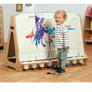 Double-sided Four Station Whiteboard Easel