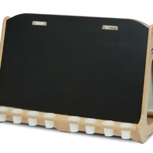 Double-sided Four Station Chalk/Whiteboard Easel
