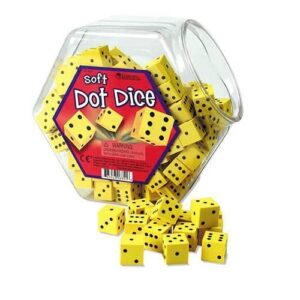 15mm Soft Foam Dot Dice Pk200