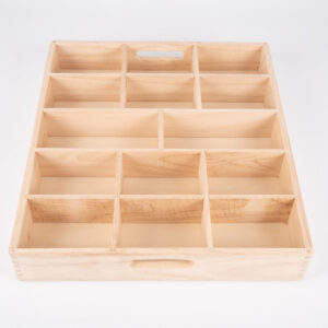 14 Section Wooden Sorting Tray