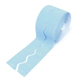 Corrugated Border Rolls 15m Light Blue