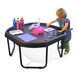 Black Tuff Tray with Height Adjustable Metal Stand