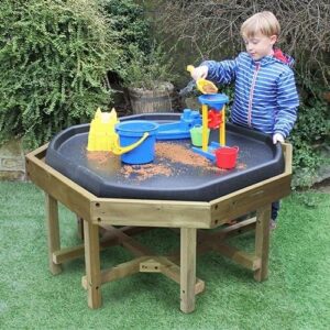Black Tuff Tray with 550mm Outdoor Wooden Stand