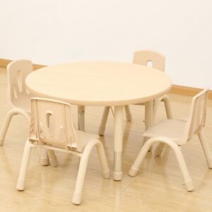 Elegant Height Adjustable 4 Seater Round Table