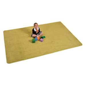 Solid Colour Rectangle Rug Green