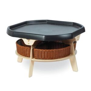 Pre-school Play Tray Activity Table with Shelf and 4 Baskets